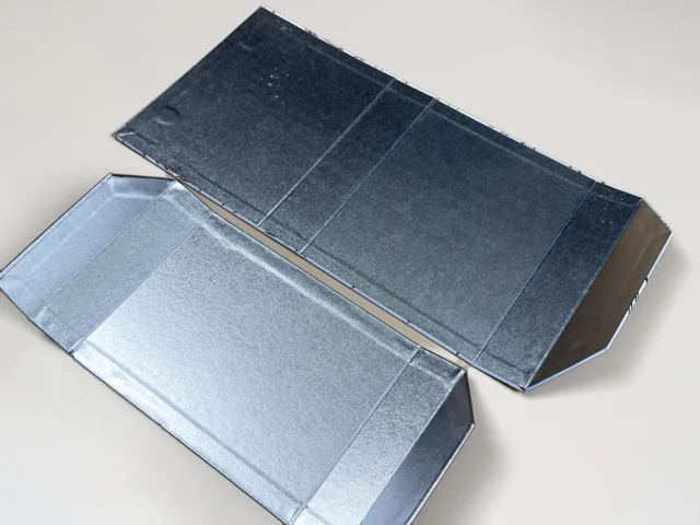 Collapsible box — flat view