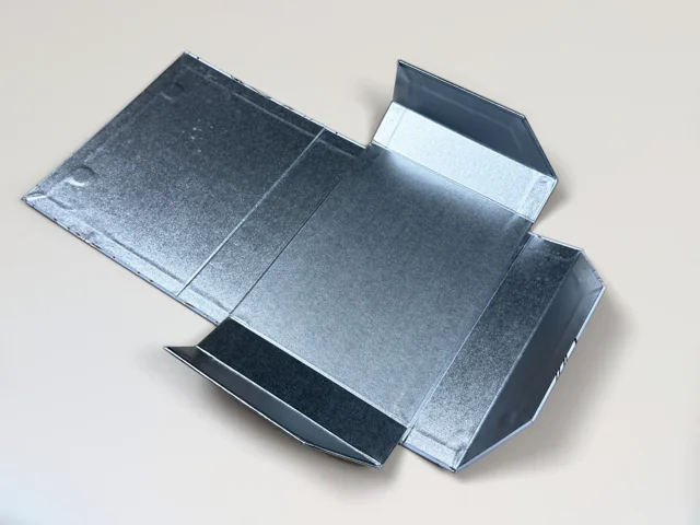 Collapsible box — raised view